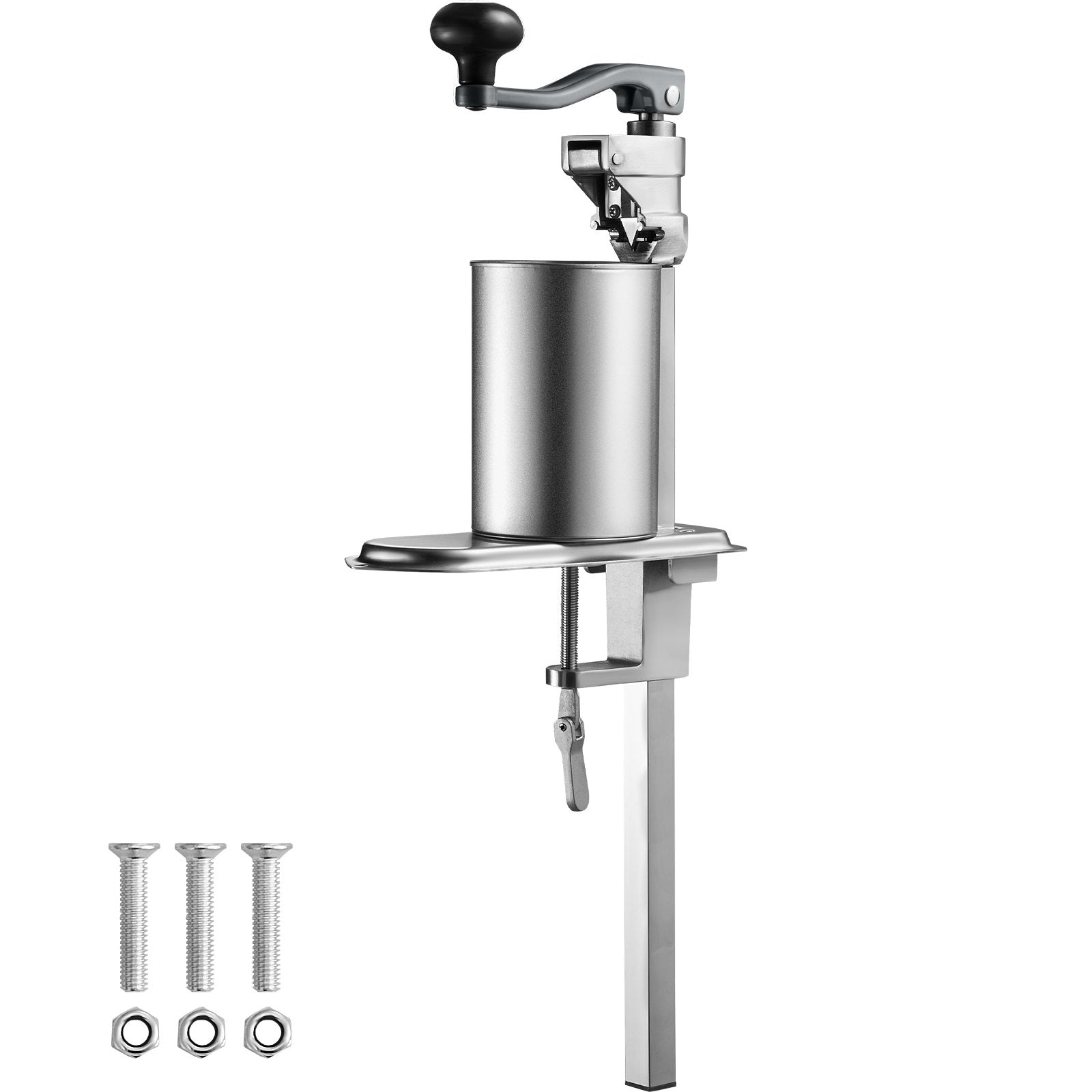 VEVOR Manual Can Opener, Commercial Table Clamp Opener for Large Cans, Heavy Duty Can Opener with Base, Adjustable Height Industrial Jar Opener For Cans Up to 11.8