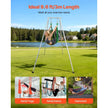 VEVOR Yoga Stand Frame, 9.6 ft Length Swing Stand, Max 551.2 lbs Load Triangular Structure Aerial Rig, Aerial Silk Stands for Yoga Enthusiasts, Non-Slip Base, Lightweight, Detachable Design