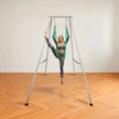 VEVOR Yoga Stand Frame, 9.6 ft Length Swing Stand, Max 551.2 lbs Load Triangular Structure Aerial Rig, Aerial Silk Stands for Yoga Enthusiasts, Non-Slip Base, Lightweight, Detachable Design