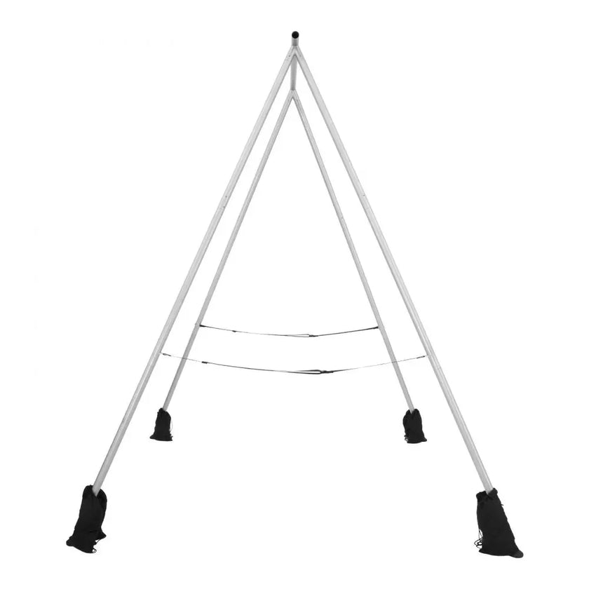VEVOR Yoga Stand Frame, 9.6 ft Length Swing Stand, Max 551.2 lbs Load Triangular Structure Aerial Rig, Aerial Silk Stands for Yoga Enthusiasts, Non-Slip Base, Lightweight, Detachable Design
