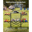 Camping Kitchen Table, Portable Folding Cook Station with Side Tables & Carry Bag