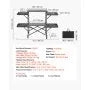 Camping Kitchen Table, Portable Folding Cook Station with Side Tables & Carry Bag