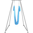 VEVOR Aerial Yoga Frame & Yoga Hammock, 9.67 ft Height Professional Yoga Swing Stand Comes with 13.1 Yards Aerial Hammock, Max 551.15 lbs Load Capacity Yoga Rig for Indoor Outdoor Aerial Yoga, Blue