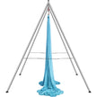 VEVOR Aerial Yoga Frame & Yoga Hammock, 9.67 ft Height Professional Yoga Swing Stand Comes with 13.1 Yards Aerial Hammock, Max 551.15 lbs Load Capacity Yoga Rig for Indoor Outdoor Aerial Yoga, Blue