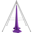 VEVOR Aerial Yoga Frame & Yoga Hammock, 9.67 ft Height Professional Yoga Swing Stand Comes with 13.1 Yards Aerial Hammock, Max 551.15 lbs Load Capacity Yoga Rig for Indoor Outdoor Aerial Yoga, Purple