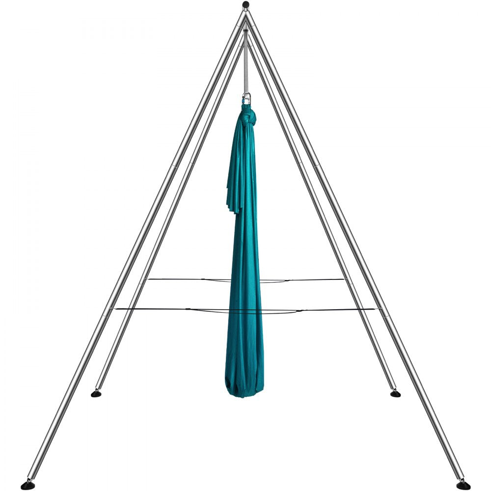 VEVOR Aerial Yoga Frame & Yoga Hammock, 9.67 ft Height Professional Yoga Swing Stand Comes with 6.6 Yards Aerial Hammock, Max 551.15 lbs Load Capacity Yoga Rig for Indoor Outdoor Aerial Yoga, Green