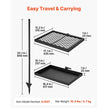 Heavy Duty Swivel Campfire Grill – Double Layer Portable Outdoor Cooking Grate & Griddle