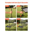 Heavy Duty Swivel Campfire Grill – Double Layer Portable Outdoor Cooking Grate & Griddle