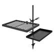 Heavy Duty Swivel Campfire Grill – Double Layer Portable Outdoor Cooking Grate & Griddle
