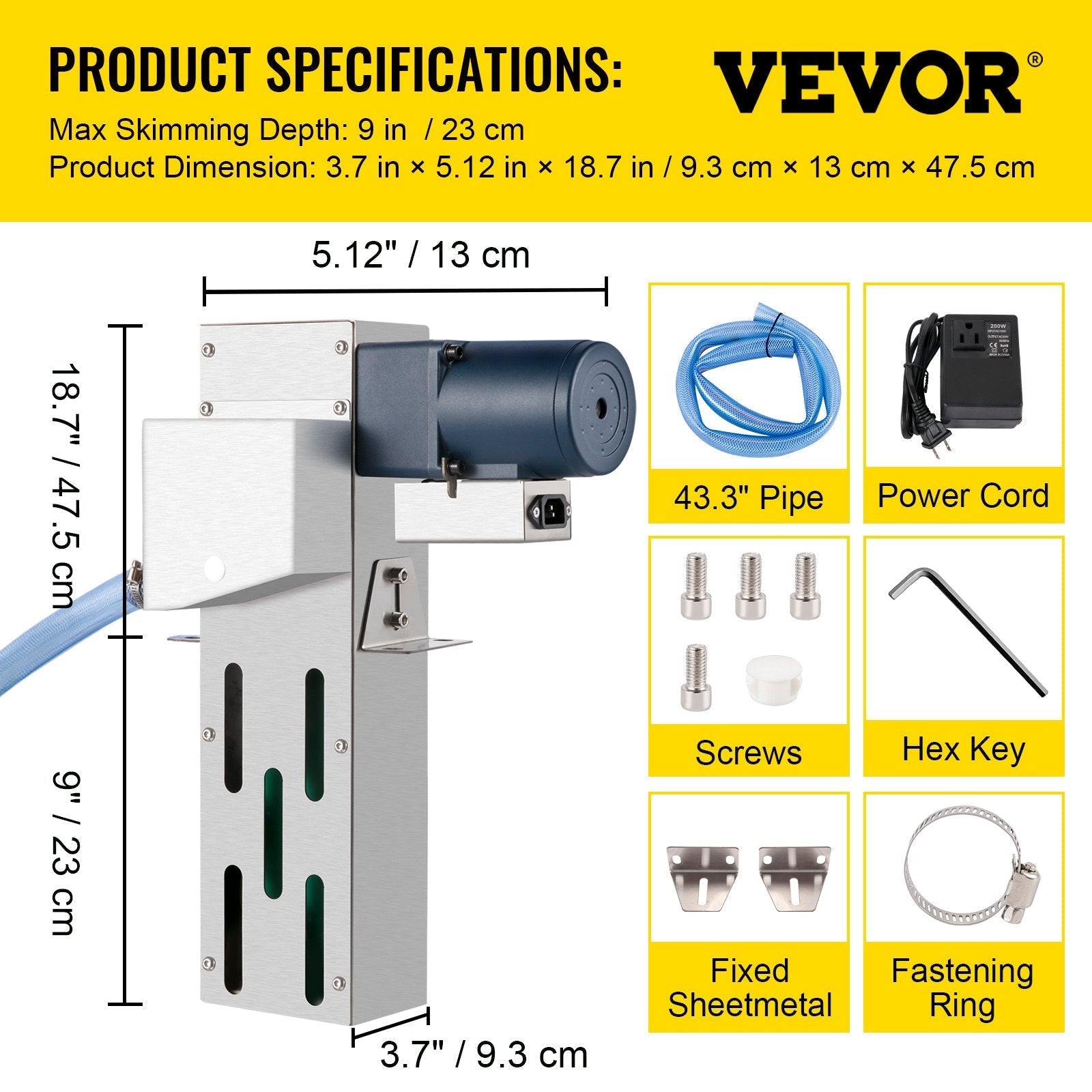 VEVOR Belt Oil Skimmer 9