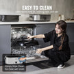 VEVOR Electric Roaster Oven, 26 QT Turkey Roaster Oven with Self-Basting Lid, 1450W Roaster Oven with Defrost & Warm Function, Adjustable Temperature, Removable Pan & Rack, Fits Turkeys Up to 30LBS