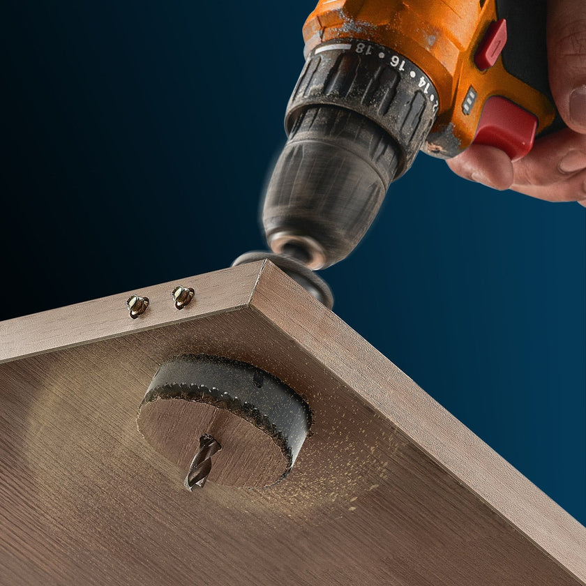 VEVOR Hole Saw Kit, 11 PCS Saw Blades, 2 Drill Bits, 1 Hex Wrench, General Purpose Size from 3/4