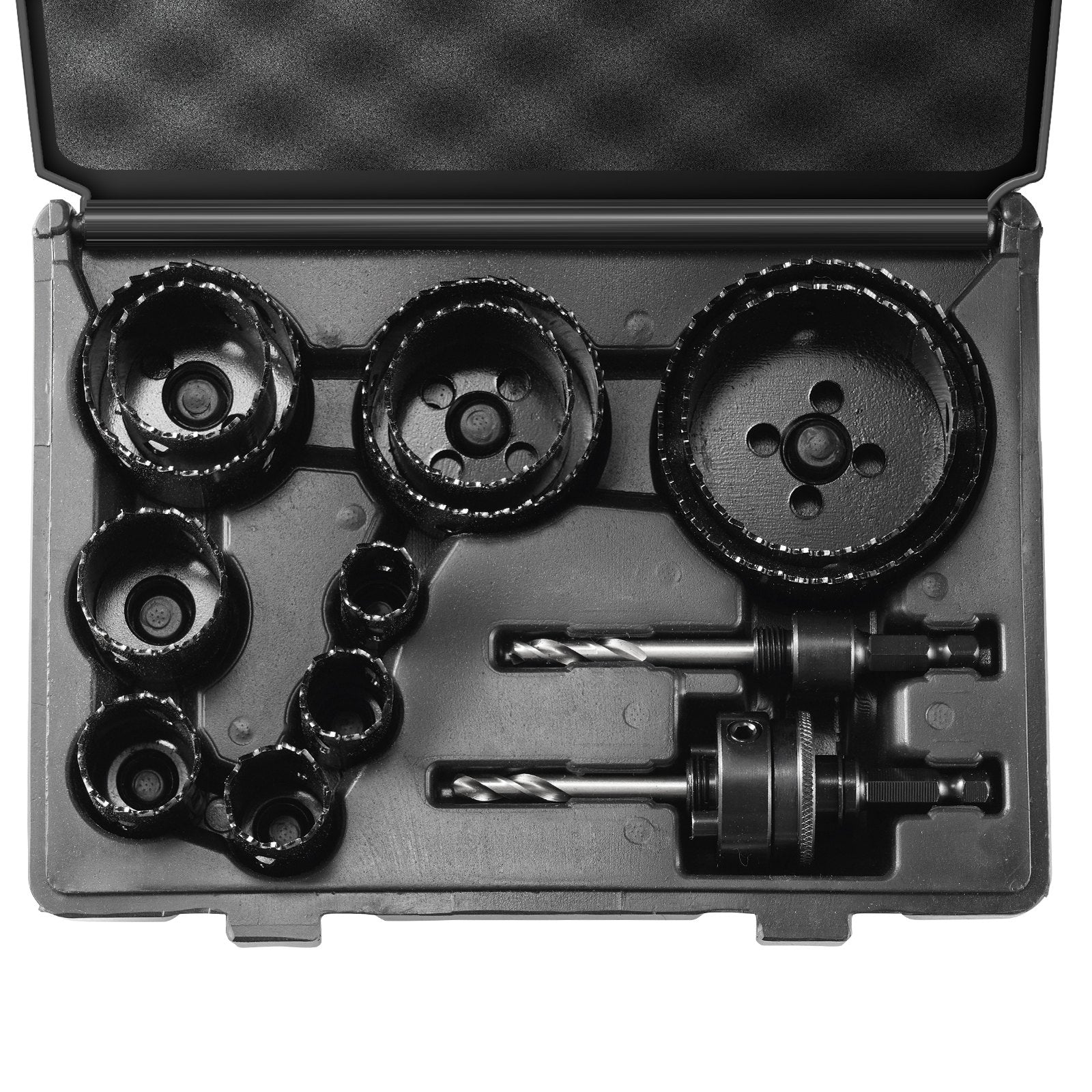 VEVOR Hole Saw Kit, 11 PCS Saw Blades, 2 Drill Bits, 1 Hex Wrench, General Purpose Size from 3/4
