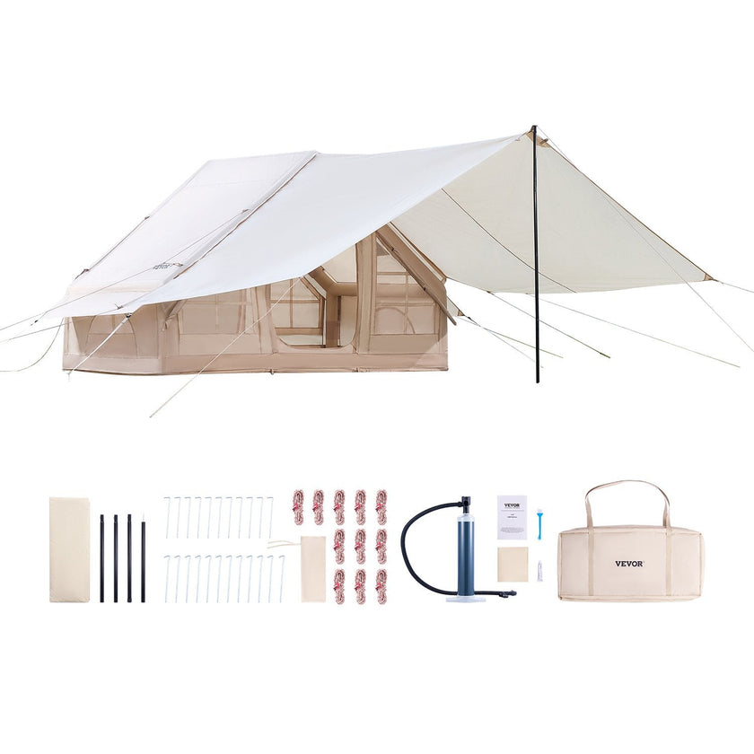 VEVOR Inflatable Tent for Camping 3-5 Person Glamping Tent with Pump Canopy