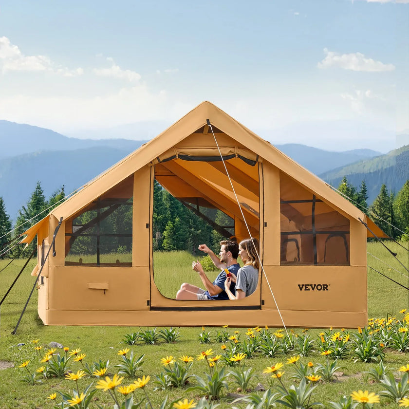VEVOR Inflatable Tent for Camping 5-8 Person Glamping Tent with Pump Easy Set up