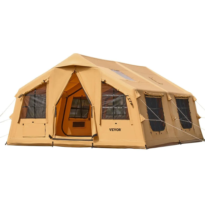VEVOR Inflatable Tent for Camping 12-16 Person Glamping Tent with Pump Easy Set up