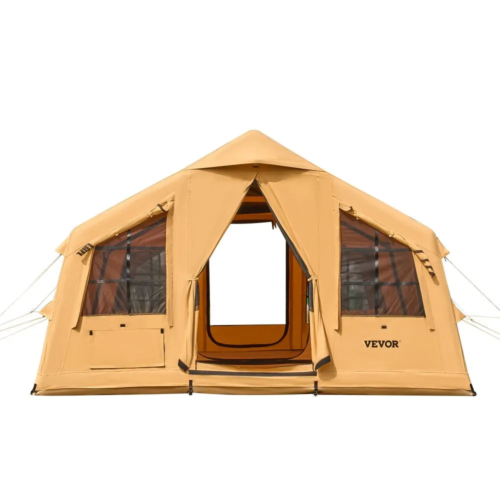 VEVOR Inflatable Tent for Camping 12-16 Person Glamping Tent with Pump Easy Set up