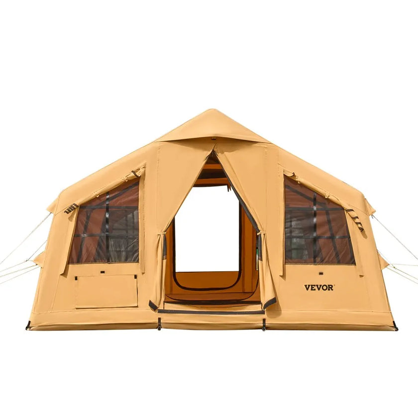 VEVOR Inflatable Tent for Camping 12-16 Person Glamping Tent with Pump Easy Set up