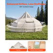 VEVOR 16.4 ft Canvas Bell Tent – 4 Season Glamping Yurt Tent with Stove Jack, Stargazing Roof & Rain Cover for 10-12 People