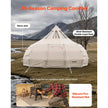 VEVOR 16.4 ft Canvas Bell Tent – 4 Season Glamping Yurt Tent with Stove Jack, Stargazing Roof & Rain Cover for 10-12 People