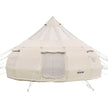 VEVOR 16.4 ft Canvas Bell Tent – 4 Season Glamping Yurt Tent with Stove Jack, Stargazing Roof & Rain Cover for 10-12 People