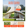 VEVOR 6 x 4 m Canvas Bell Tent – 4 Season Glamping Yurt Tent with Stove Jack for 10-12 People