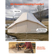 VEVOR 6 x 4 m Canvas Bell Tent – 4 Season Glamping Yurt Tent with Stove Jack for 10-12 People