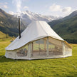 VEVOR 6 x 4 m Canvas Bell Tent – 4 Season Glamping Yurt Tent with Stove Jack for 10-12 People