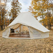 VEVOR 6 x 4 m Canvas Bell Tent – 4 Season Glamping Yurt Tent with Stove Jack for 10-12 People