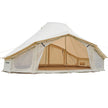 VEVOR 6 x 4 m Canvas Bell Tent – 4 Season Glamping Yurt Tent with Stove Jack for 10-12 People