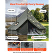 VEVOR 13.12 ft Canvas Bell Tent – 4 Season Glamping Yurt Tent with Stove Jack for 3-4 People