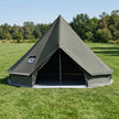 VEVOR 13.12 ft Canvas Bell Tent – 4 Season Glamping Yurt Tent with Stove Jack for 3-4 People