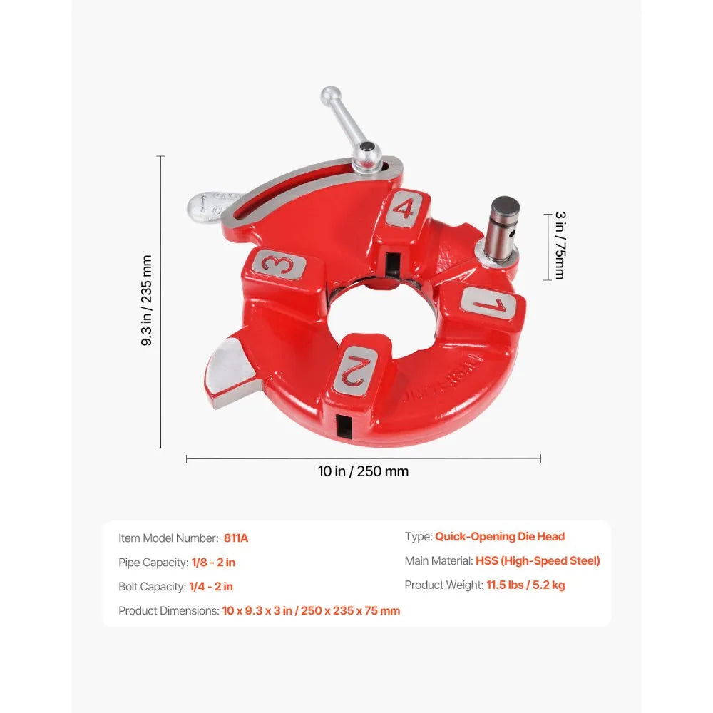 VEVOR Quick Opening Die Head 1/8