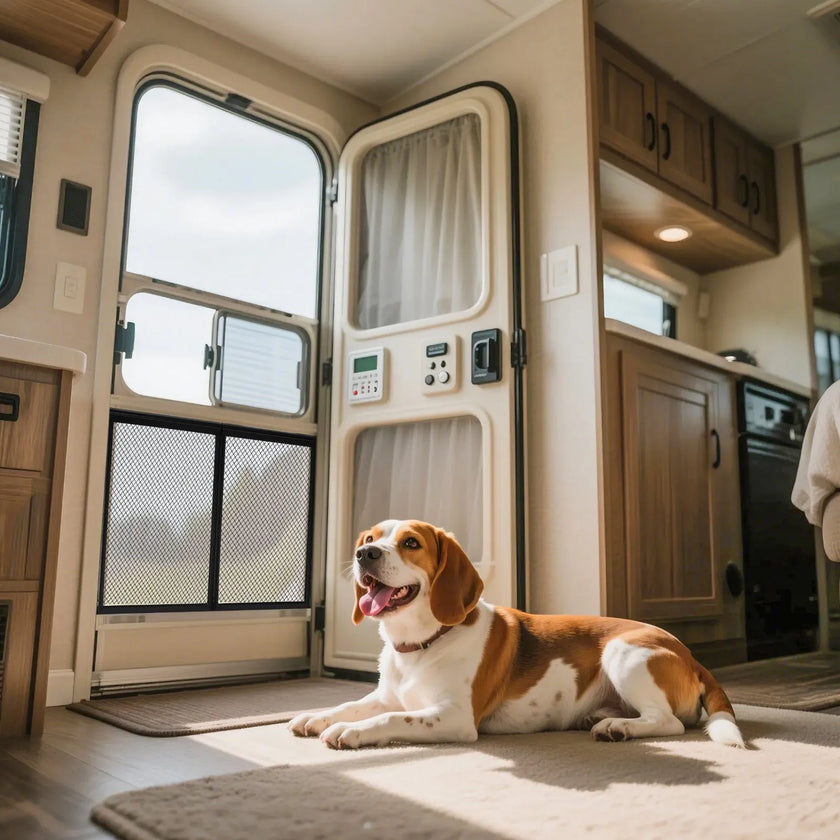 VEVOR RV Screen Door Protector 26.5 x 20 inch Door Grille Aluminum Alloy for Pet