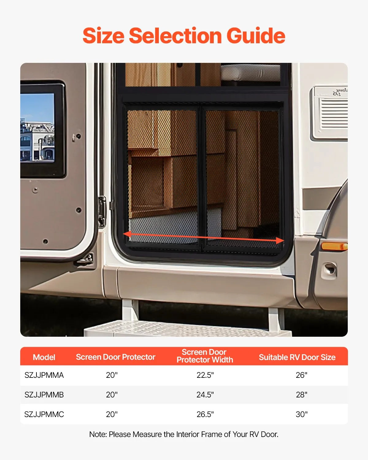VEVOR RV Screen Door Protector 22.5 x 20 inch Door Grille Aluminum Alloy for Pet