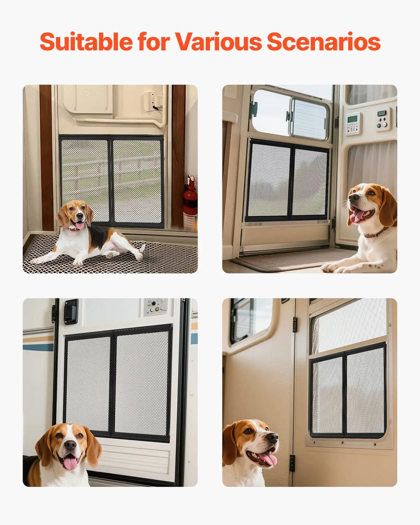 VEVOR RV Screen Door Protector 22.5 x 20 inch Door Grille Aluminum Alloy for Pet
