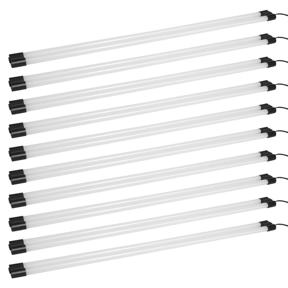 VEVOR 10 Pack LED Shop Light, 4 FT, 40W Linkable Shop Light Fixture, 4500 LM Surface & Hanging Mount Ceiling Lights 59 in Power Cords with ON/OFF Switch, for Garage Warehouse Home Workshop and Office