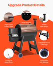 VEVOR Wood Pellet Grill Smoker Outdoor Electric BBQ Grills 575 Sq.in Cook Area