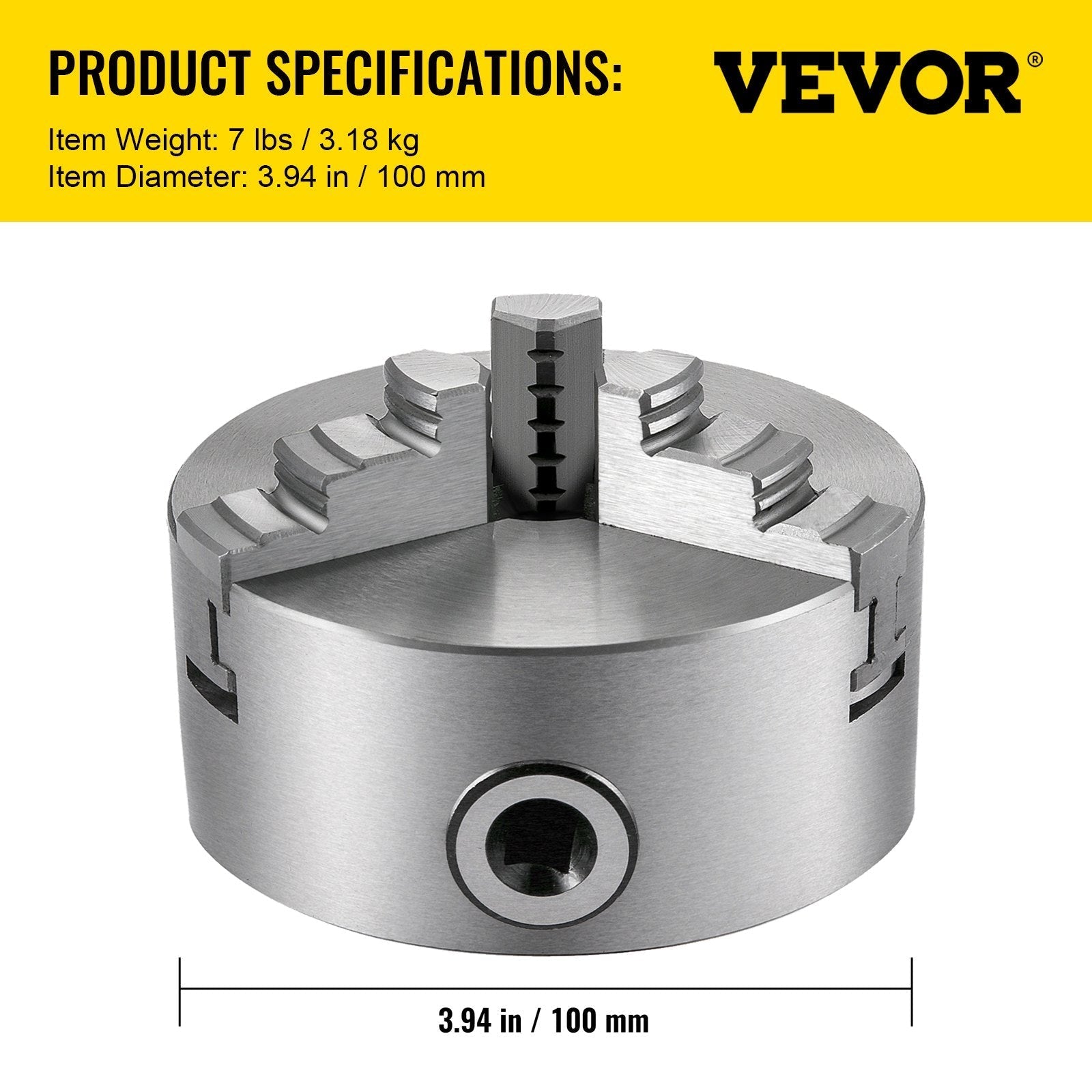 VEVOR  K11-100 Lathe Chuck 4