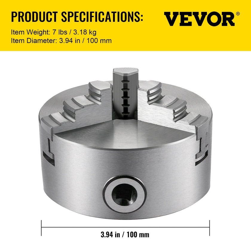 VEVOR  K11-100 Lathe Chuck 4