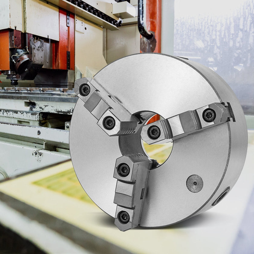 VEVOR K11-250 Lathe Chuck 10 Inch 3 Jaw, Self Centering Chuck Milling Hardened Steel, Internal External Grinding for Lathe Drilling Milling Machine
