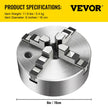 VEVOR K12-160 Lathe Chuck 6.3