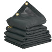 VEVOR Dump Truck Mesh Tarp, 7.5x18 ft, PVC Coated Black Heavy Duty Cover with 5.5