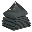 VEVOR Dump Truck Mesh Tarp, 7.5x18 ft, PVC Coated Black Heavy Duty Cover with 5.5