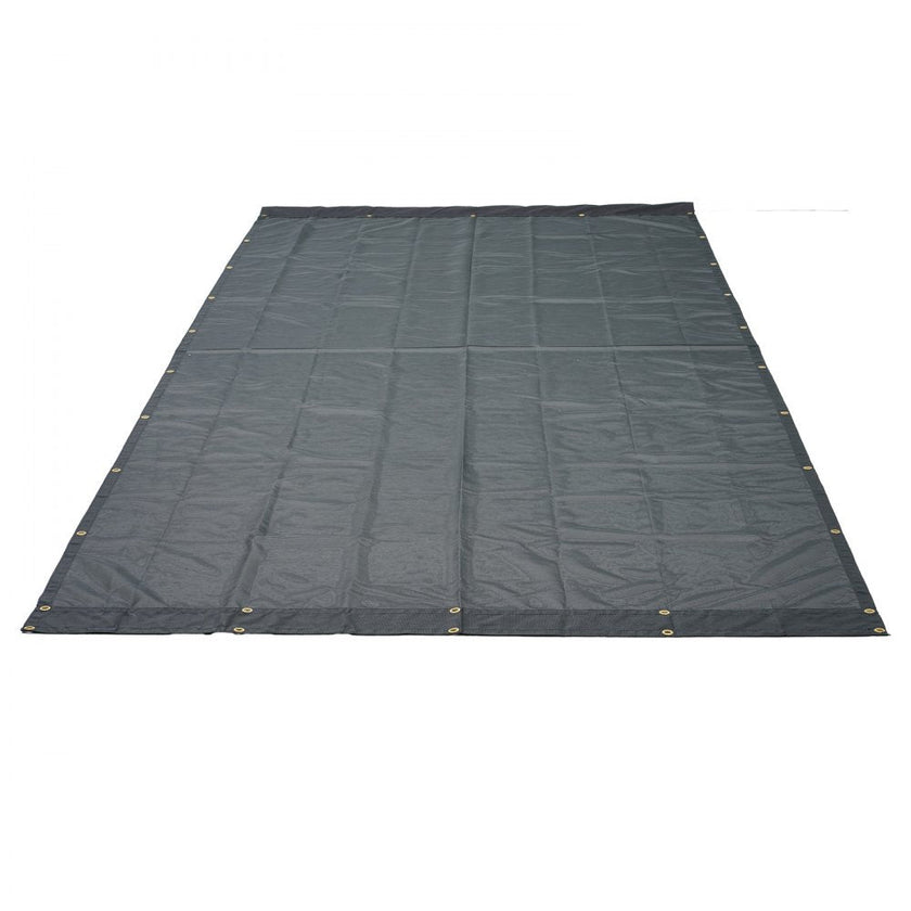 VEVOR Dump Truck Mesh Tarp, 7.5x18 ft, PVC Coated Black Heavy Duty Cover with 5.5