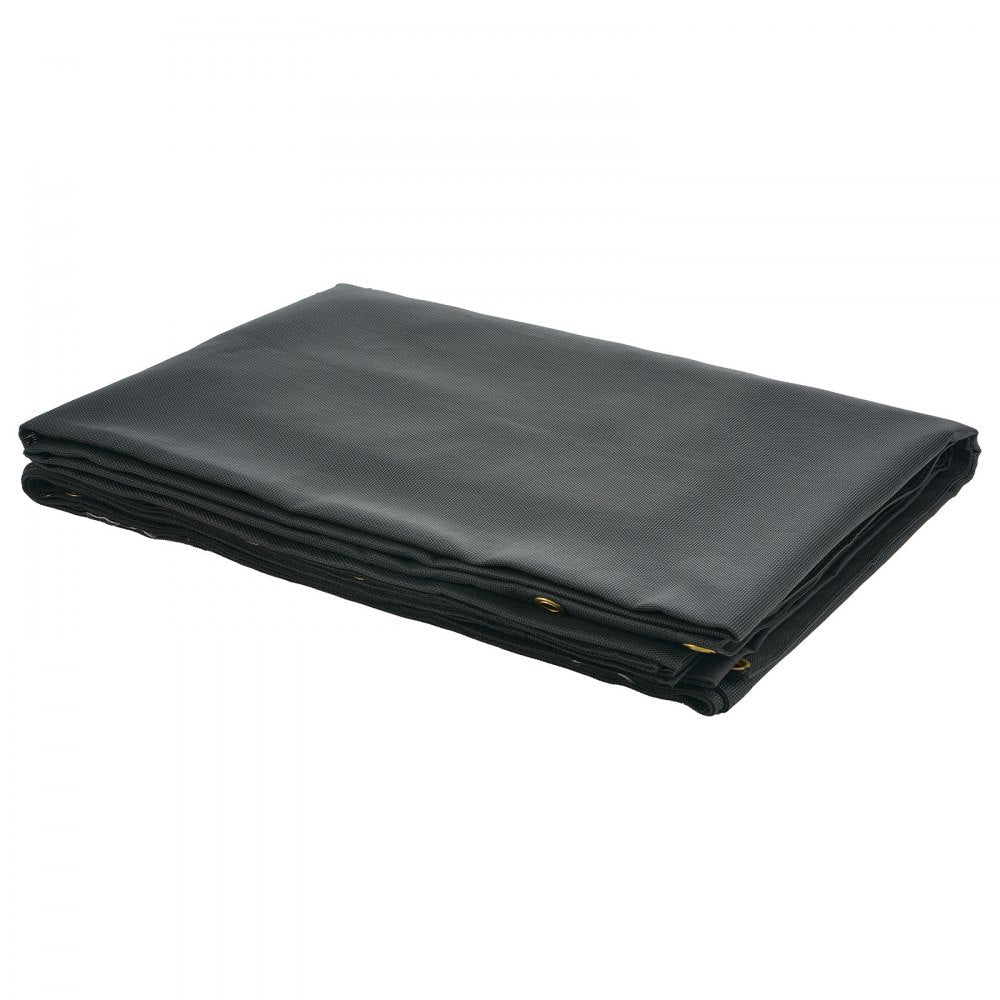 VEVOR Dump Truck Mesh Tarp, 7.5x18 ft, PVC Coated Black Heavy Duty Cover with 5.5