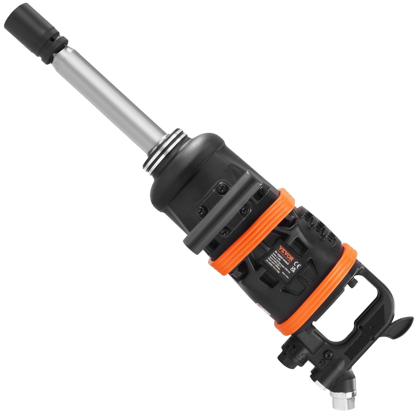 VEVOR 1 Inch Air Impact Wrench, Up to 5175 ft-lbs Beast Reverse Torque Output Pneumatic Impact w/ 8 Inch Anvil for Heavy Duty Machinery/Semi-Truck/Bus