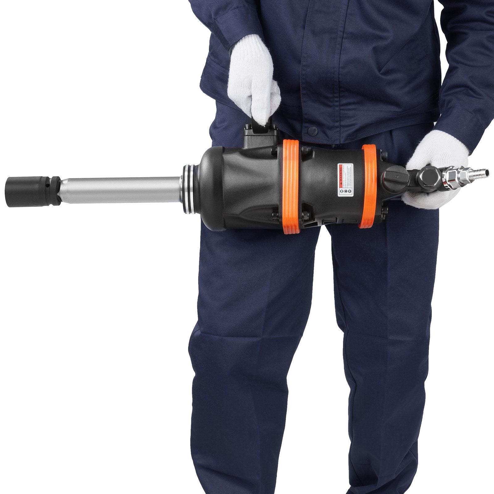 VEVOR 1 Inch Air Impact Wrench, Up to 5175 ft-lbs Beast Reverse Torque Output Pneumatic Impact w/ 8 Inch Anvil for Heavy Duty Machinery/Semi-Truck/Bus