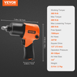 VEVOR Air Impact Wrench, 1/2