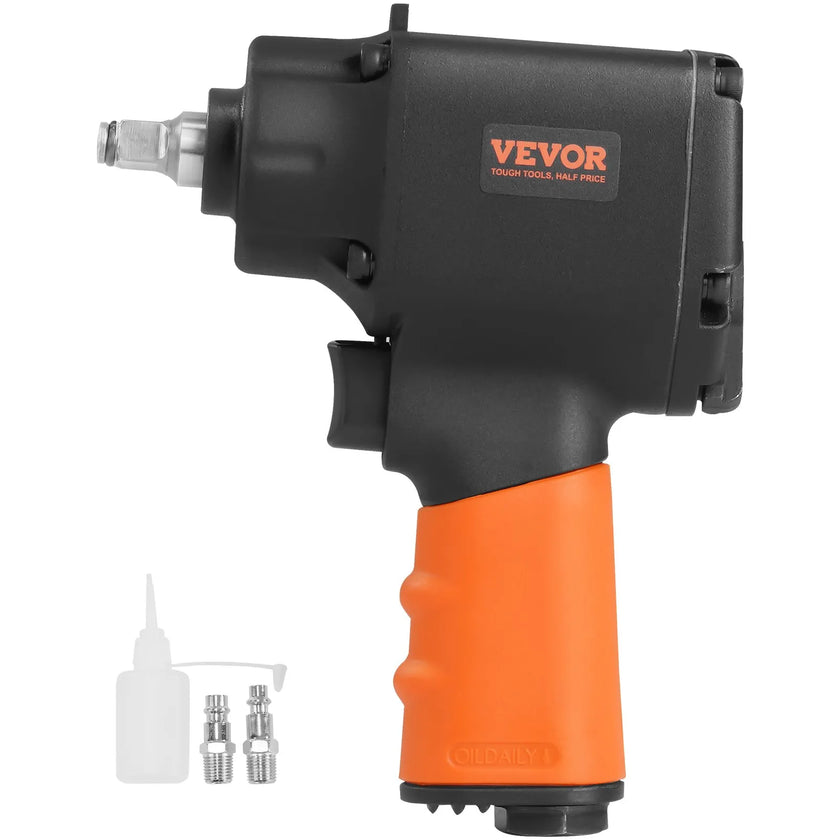 VEVOR Air Impact Wrench, 3/8-Inch Drive Air Impact Gun, Up to 690ft-lbs Nut-busting Torque, Lightweight Pneumatic Impact Wrench for Auto Repairs and Maintenance